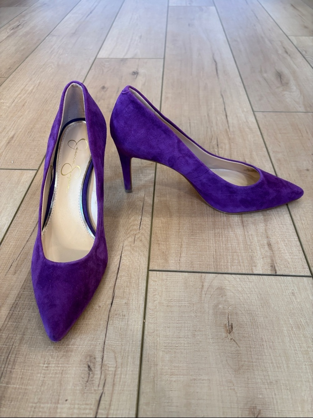 Jessica Simpson Violet Suede Pointed-Toe Pumps